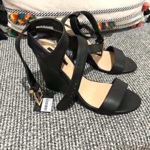 FOREVER 21 Wedged Strappy Heels